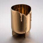 Candle Vessel / Brass + Campfire Tales / Scented Candle / 220G - Image 3