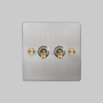 2G Toggle Switch / Steel / Brass - Image 2