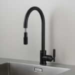 Kitchen Taps / Mixer With Pull Out Spray / Cross / Welders Black - Image 3