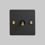 1G Toggle Switch / Black / Brass - Image 2