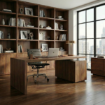 Eames Aluminium Management Black Leather (With Castor) - Image 2