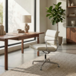 Eames Aluminum Management Soft Pad Cream Chair - Image 3