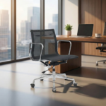 Eames Aluminium Management Mesh Black (With Castor) - Image 4