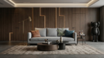 Pavia Sofa Fabric - 3 Seater Sofa Grey - Image 2