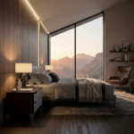 Kestrel Bed Side Table - Left Dark Walnut - Image 2