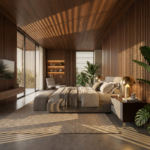 Kestrel Bed Side Table - Right Dark Walnut - Image 3