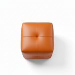 Ashland Stool Orange Leather - Image 2