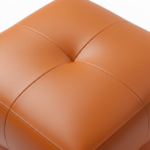 Ashland Stool Orange Leather - Image 3
