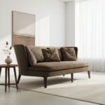 Canon Sofa 3 Seater Sofa Dark Brown Fabric - Image 3