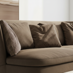 Canon Sofa 3 Seater Sofa Dark Brown Fabric - Image 4