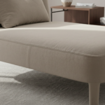 Canon Chaise Sofa Light Beige Fabric - Image 4