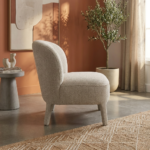 Canon Lounge Chair Lowback Armless (H. 80) Light Greige Fabric - Image 4