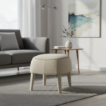 Canon Ottoman Light Greige Fabric - Image 2