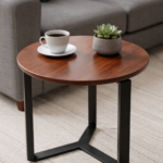 Ceryle Side Table - 0.5 Metal Dark Walnut - Image 3