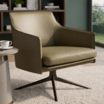 Giove Lounge Chair Microfiber Leather Grey - Image 3