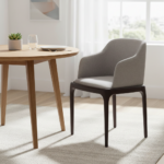 Hazleton Armrest Dining Chair - A1 Grey Fabric - Image 2