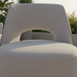 Melrose Lounge Chair Light Grey Fabric - Image 3