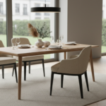 Matthew Dining Chair Beige Fabric - Image 4