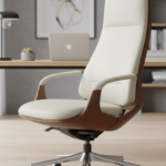 Potenza Office Chair Beige Half Leather - Image 3