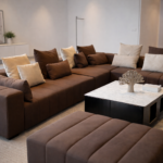 Riverso Modular Set Sofa C Fabric Dark Brown - Image 3