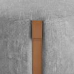 Sarnia Pouf Large Stool Grey Fabric - Image 3