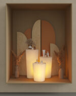 Trapezoid Display with Integrated LED