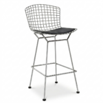 Wire Barstool - Genuine leather +Stainless steel