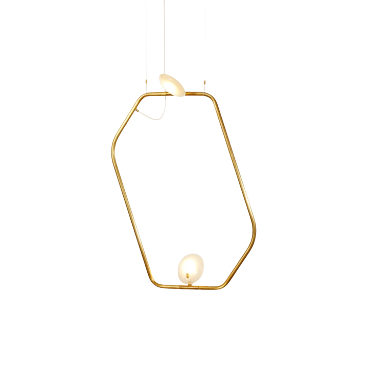 Aerva 2 Light Vertical - B1P7290-2C Aerva 2 Light Vertical Gold Aluminum Glass - Image 1